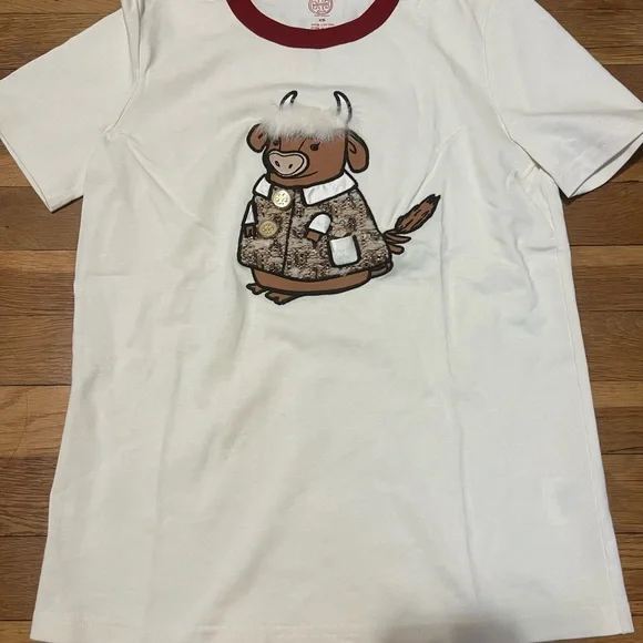 Tory Burch Ozzie The Ox T-Shirt Lunar Chinese New Year Size: XS - Picture 2 of 6